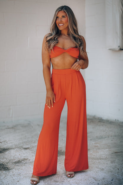 Run Free Pant Set (Orange) FINAL SALE