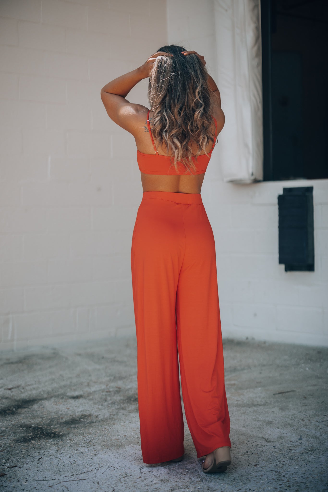 Run Free Pant Set (Orange) FINAL SALE