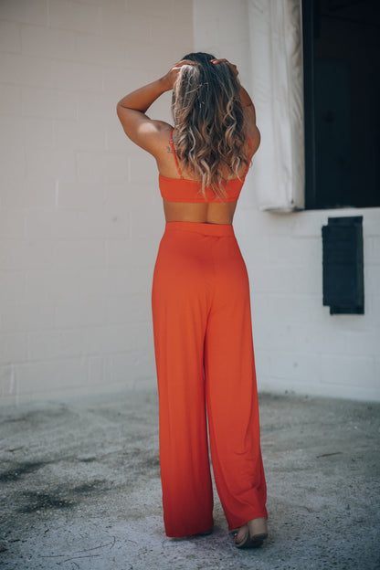 Run Free Pant Set (Orange) FINAL SALE