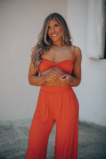 Run Free Pant Set (Orange) FINAL SALE