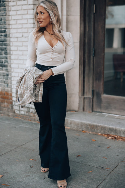 Carried Away High Waisted Flare Jeans