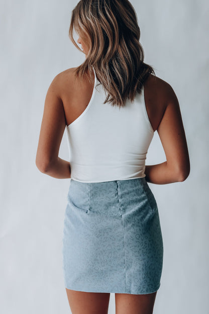 Spot On Leopard Denim Skirt FINAL SALE
