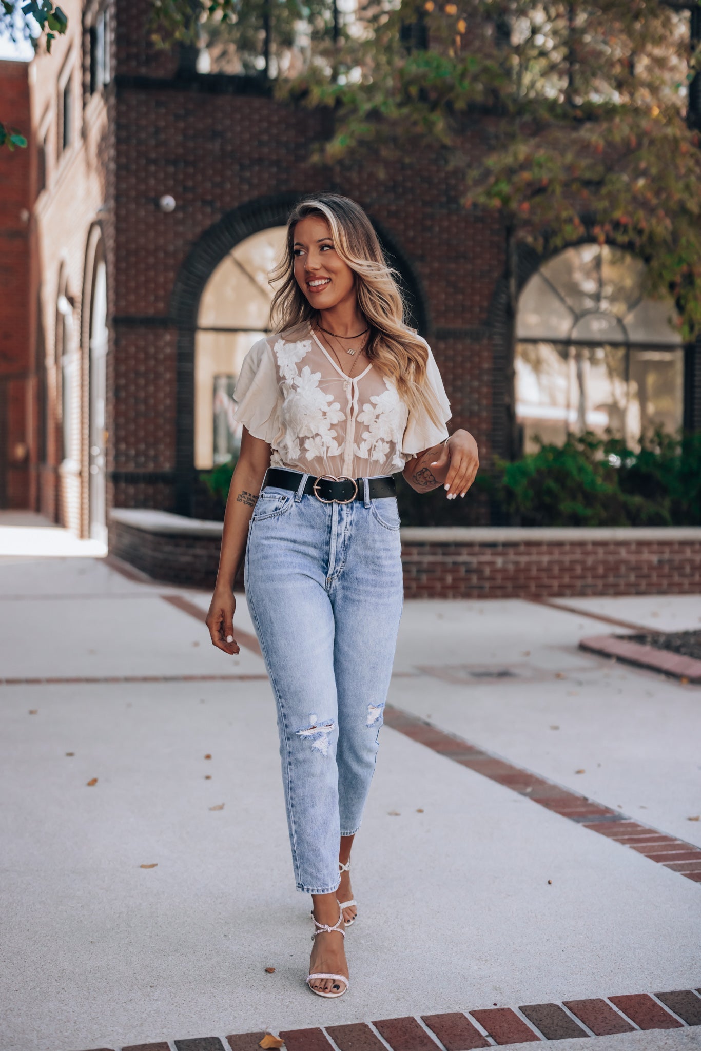Unconditional Embroidered Bodysuit (Ivory) FINAL SALE