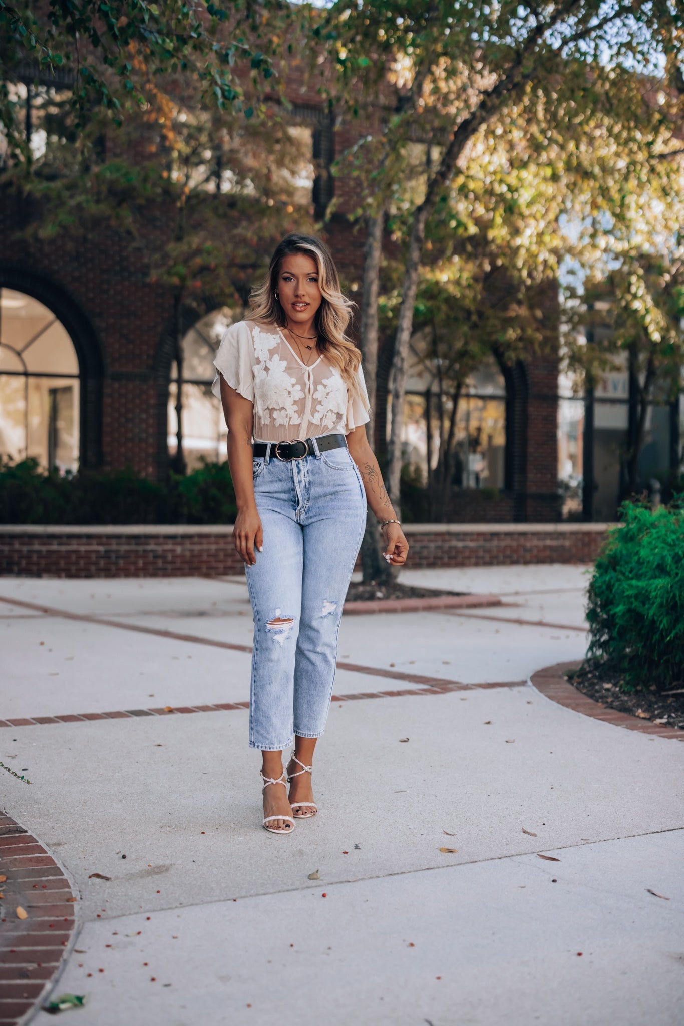 Unconditional Embroidered Bodysuit (Ivory) FINAL SALE