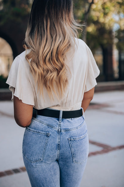 Unconditional Embroidered Bodysuit (Ivory) FINAL SALE