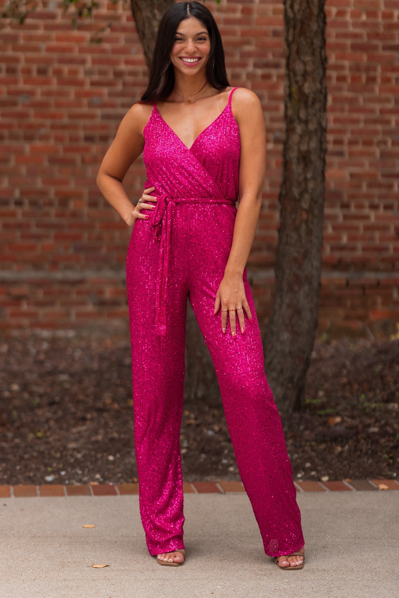 Hot Stuff Sequin Jumpsuit FINAL SALE