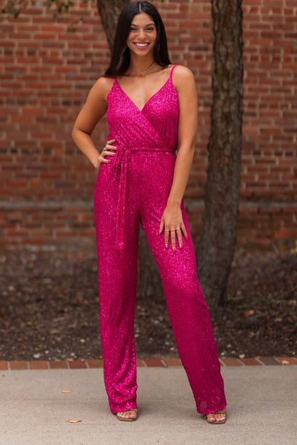 Hot Stuff Sequin Jumpsuit FINAL SALE