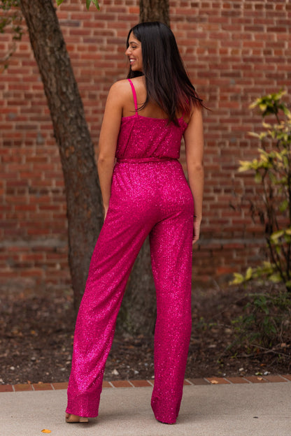 Hot Stuff Sequin Jumpsuit FINAL SALE