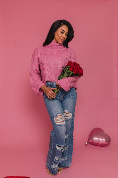 Forever Yours Knit Sweater (Rose)