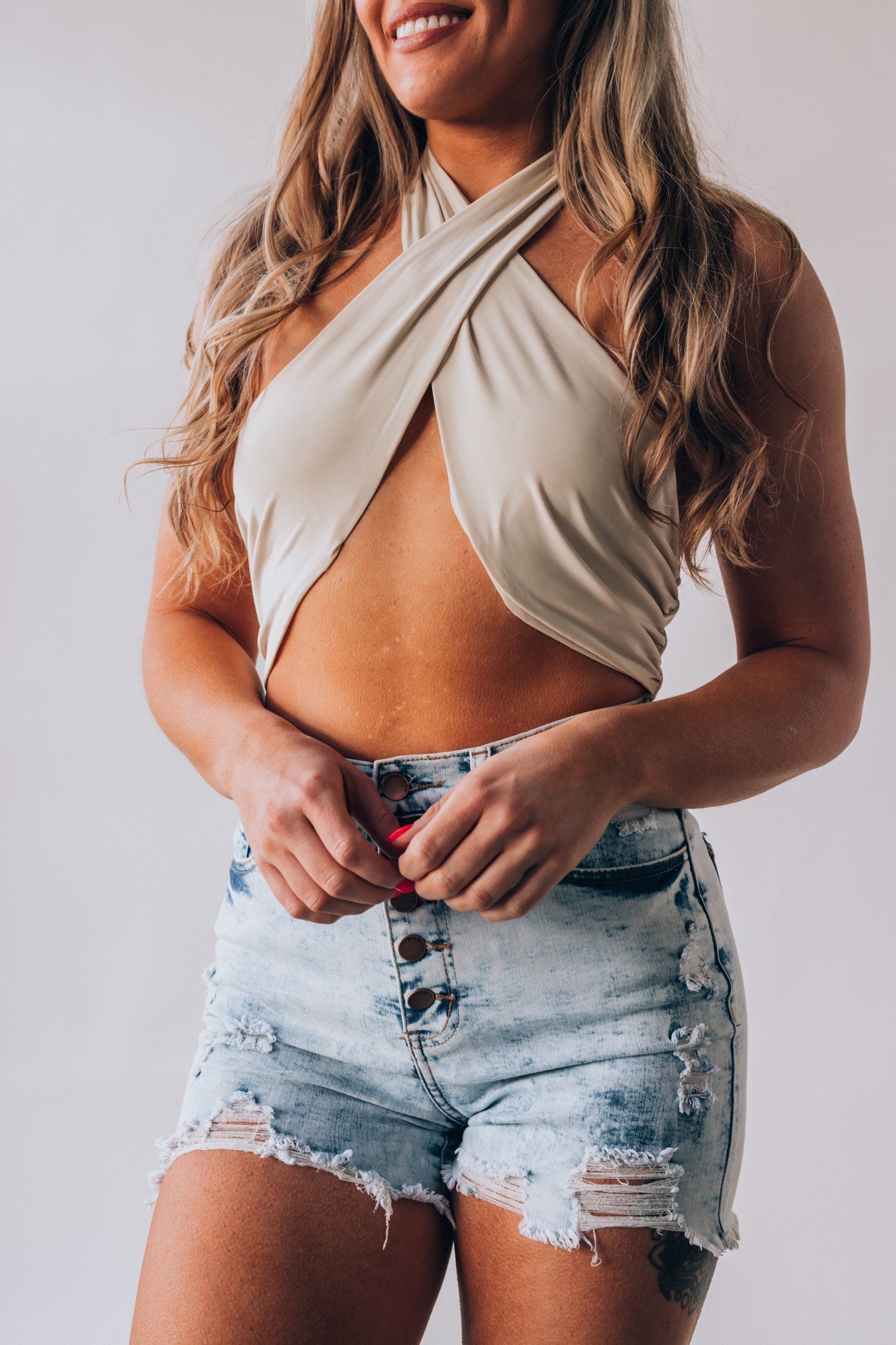 Kona Halter Bodysuit (Coconut) FINAL SALE