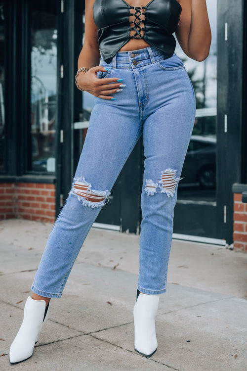 Dream On Distressed Boyfriend Jeans FINAL SALE