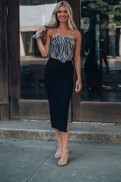 Maddie Zebra Scarf Top FINAL SALE