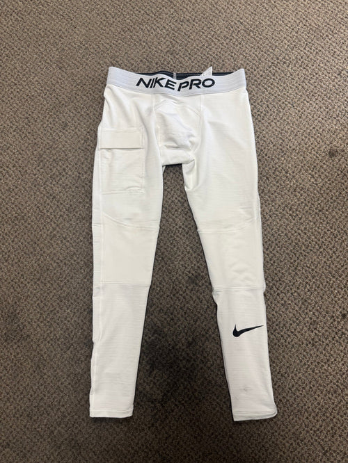 Used Nike Pro Dri-Fit White Compression Pants Men's Medium