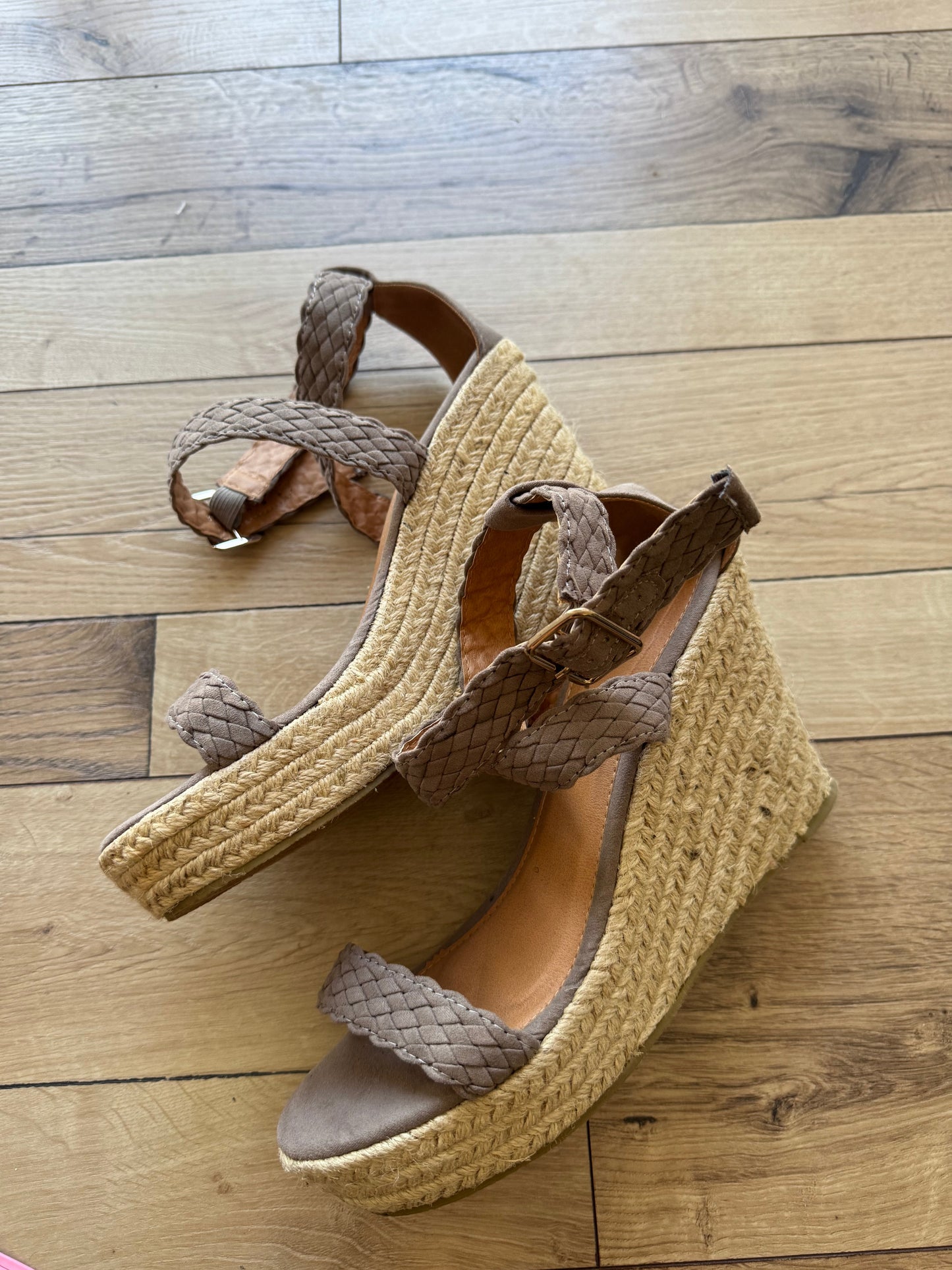 Mya Raffia Wedges FINAL SALE