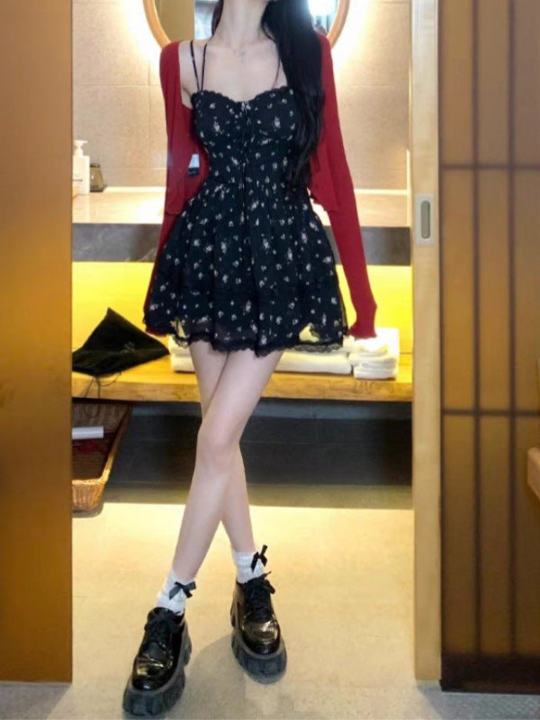 Floral Support Smocked Skater Dress