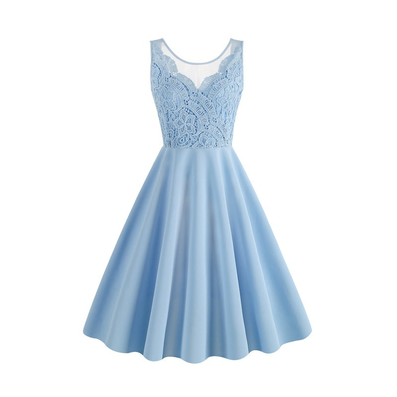 Crush On You Lace Bust Skater Dress