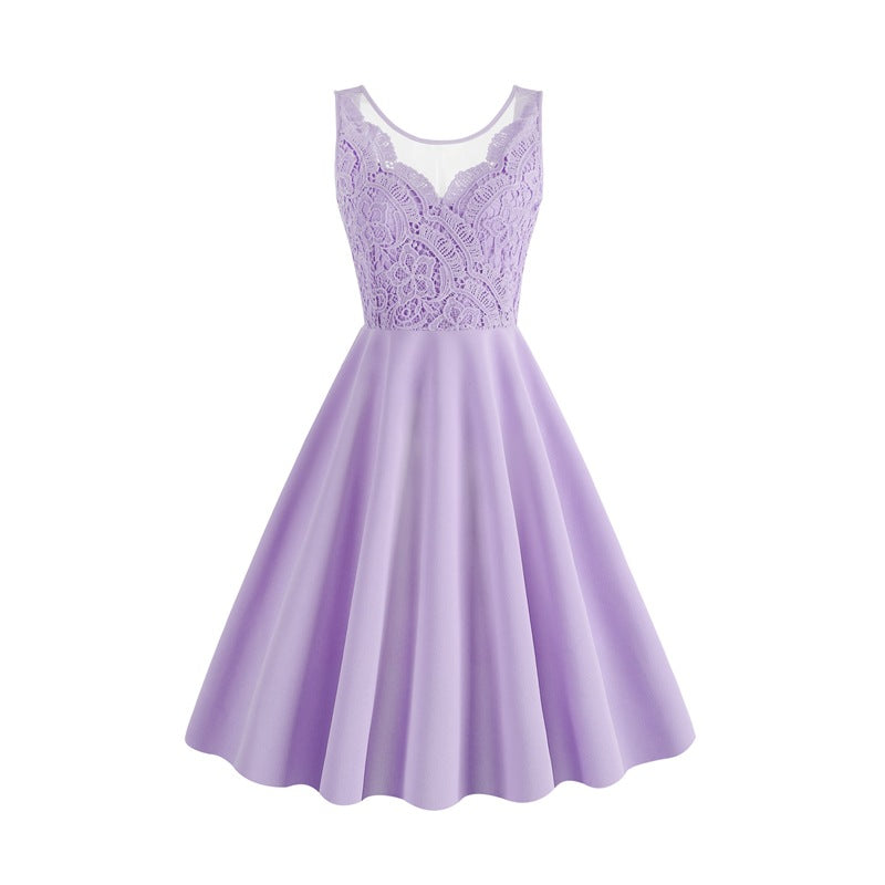 Crush On You Lace Bust Skater Dress