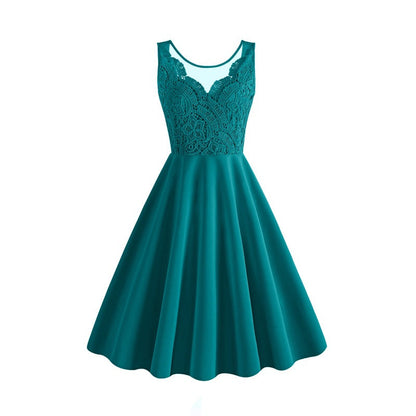 Crush On You Lace Bust Skater Dress