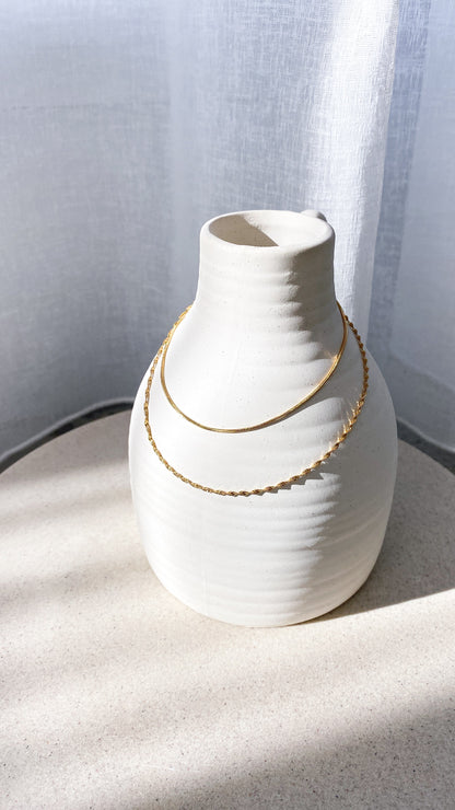 Sarah Twist Necklace Set - Gold