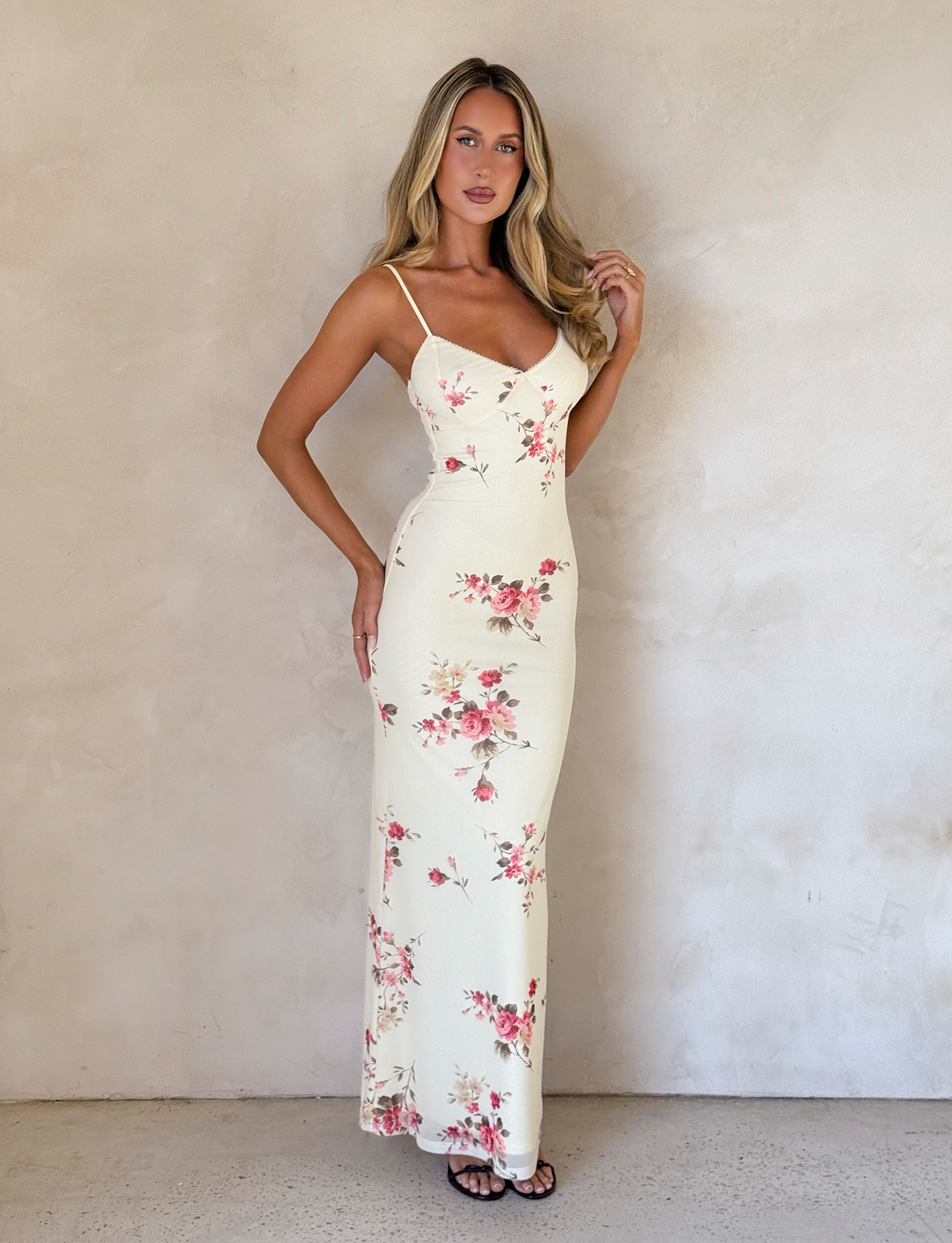 JULIANNA DRESS - YELLOW : MACRO FLORAL : POP FLORAL