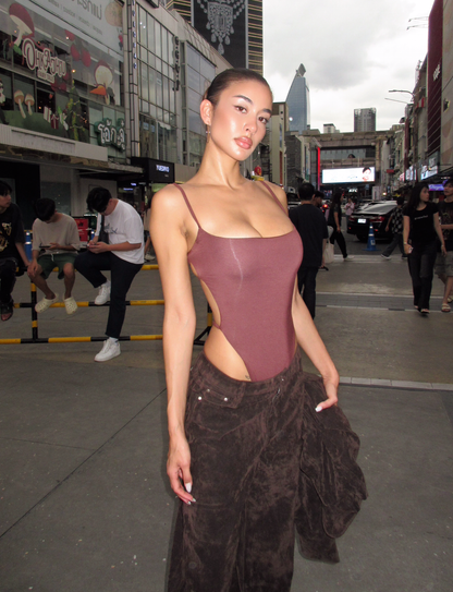 MINERVA BODYSUIT - CHOCOLATE