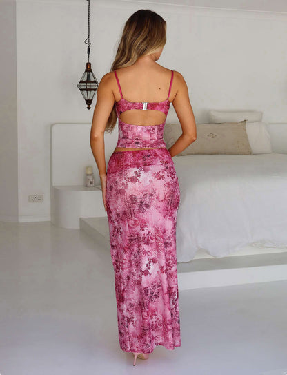 MAIZIE SKIRT - MULTI : FLORAL : PINK FLORAL