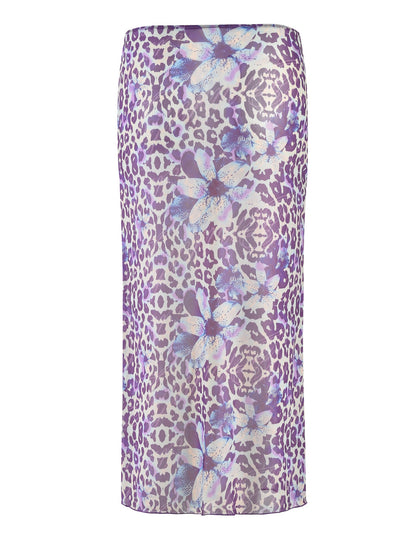KELLAN SKIRT - PURPLE : BY POPPY LEOPARD