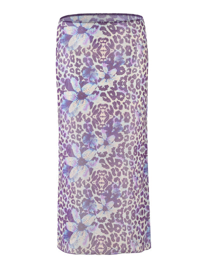 KELLAN SKIRT - PURPLE : BY POPPY LEOPARD