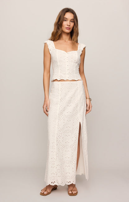 Emrie Eyelet Maxi Skirt