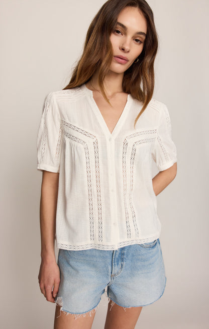 Camille Lace Inset Top
