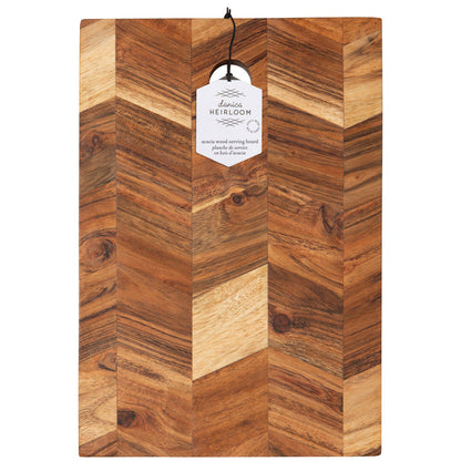 Acacia Chevron Serving Board 10 inch
