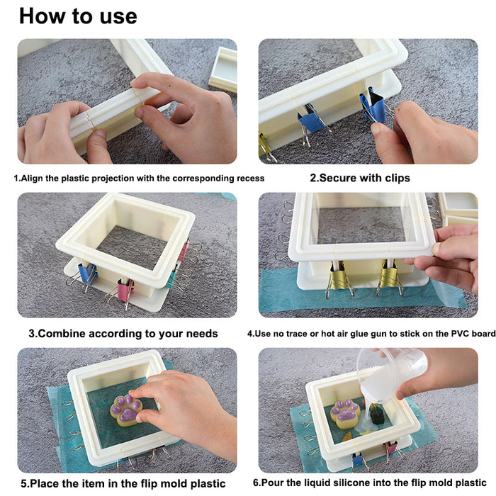 Adjustable Mold Housing for Silicone Molds Making(24pcs）