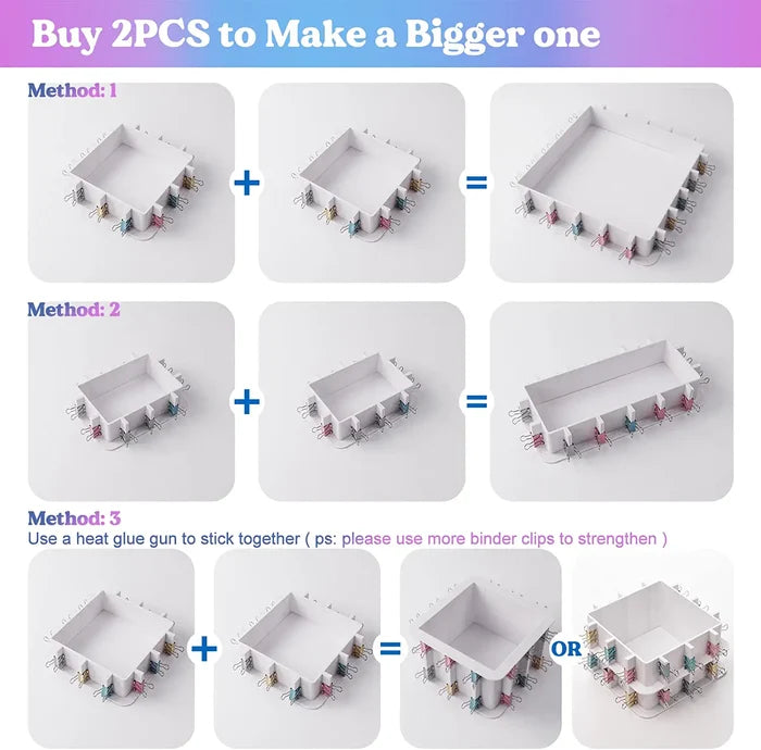 Adjustable Mold Housing for Silicone Molds Making(24pcs）