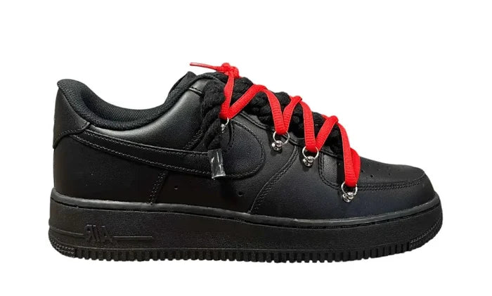Nike Air force 1 Double Rope Laces Black Red NIKE Air Force 1