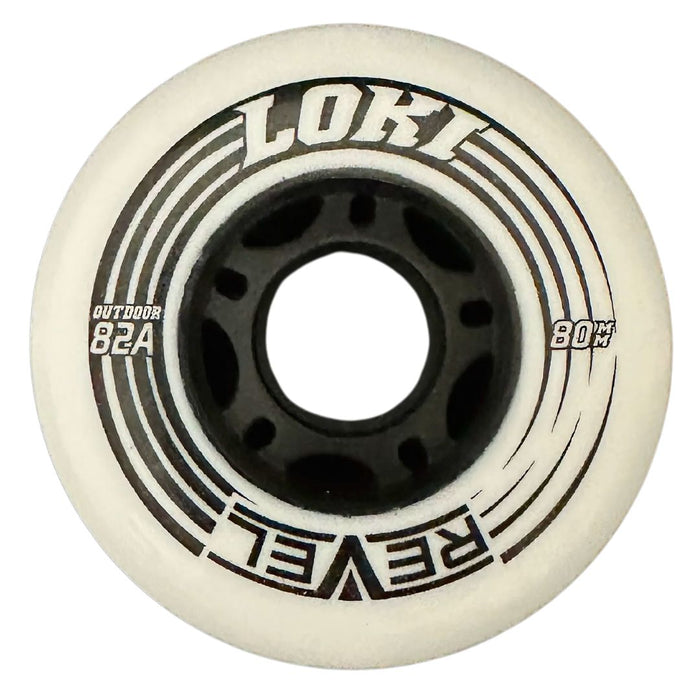 Alkali Revel Loki 82A White Outdoor Inline Wheels