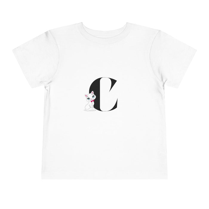 Alphabet Adventures: Letter C - Cat Toddler T-shirt - Whippie's
