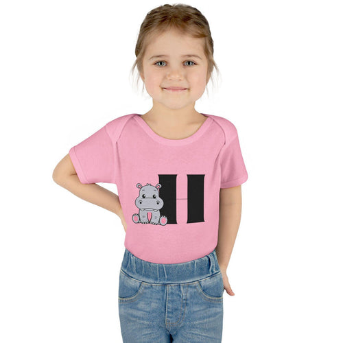 Alphabet Adventures: Letter H - Happy Hippo Baby Onesie H is for Happy Hippo! - Whippie's