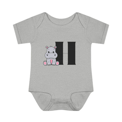 Alphabet Adventures: Letter H - Happy Hippo Baby Onesie H is for Happy Hippo! - Whippie's