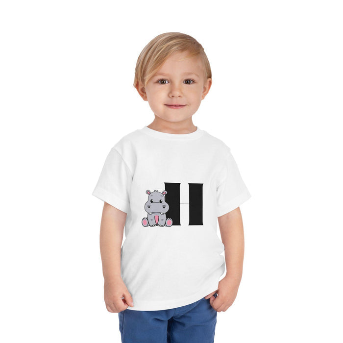 Alphabet Adventures: Letter H - Hippo Toddler T-shirt - Whippie's