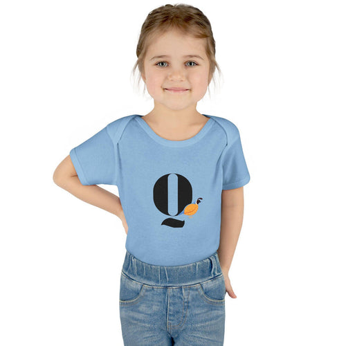 Alphabet Adventures: Letter Q - Quiet Quail Baby Onesie Q is for Quiet Quail! - Whippie's