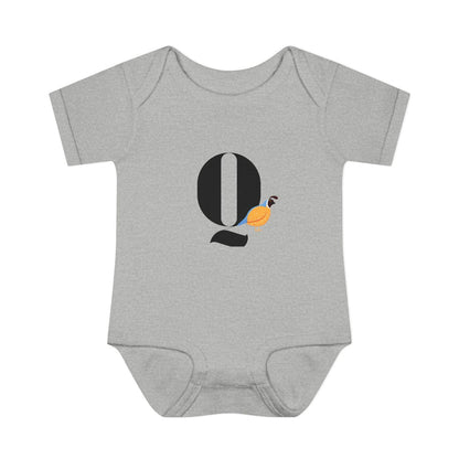 Alphabet Adventures: Letter Q - Quiet Quail Baby Onesie Q is for Quiet Quail! - Whippie's