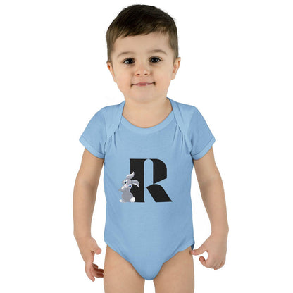 Alphabet Adventures: Letter R - Rad Rabbit Baby Onesie R is for Rad Rabbit! - Whippie's