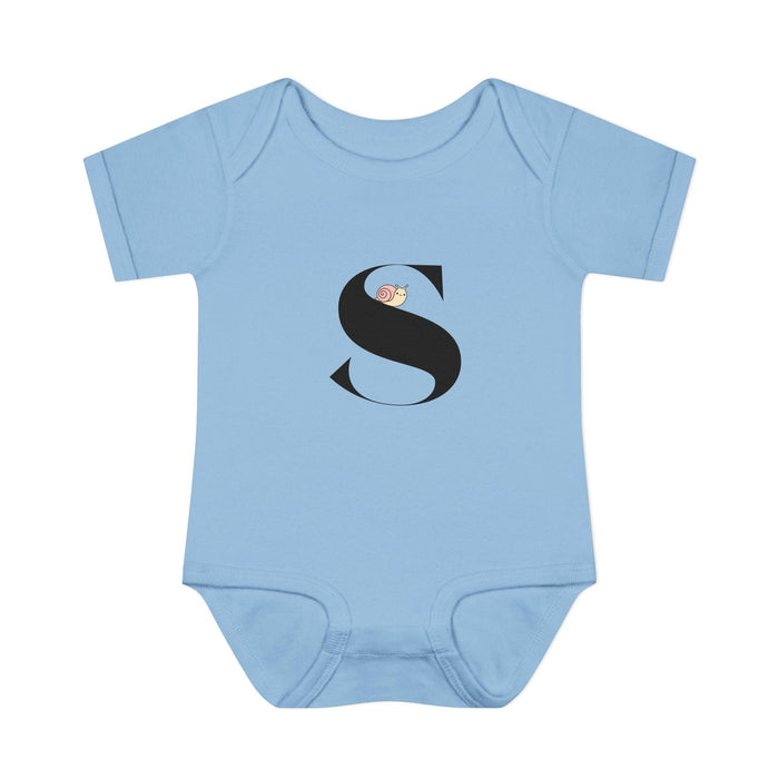 Alphabet Adventures: Letter S - Snazzy Snail Baby Onesie S is for Snazzy Snail! - Whippie's