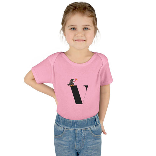 Alphabet Adventures: Letter V - Vivacious Vulture Baby Onesie V is for Vivacious Vulture! - Whippie's