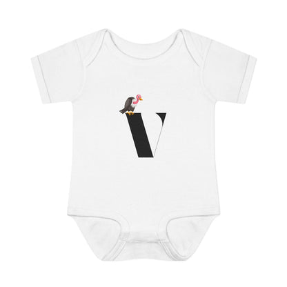Alphabet Adventures: Letter V - Vivacious Vulture Baby Onesie V is for Vivacious Vulture! - Whippie's