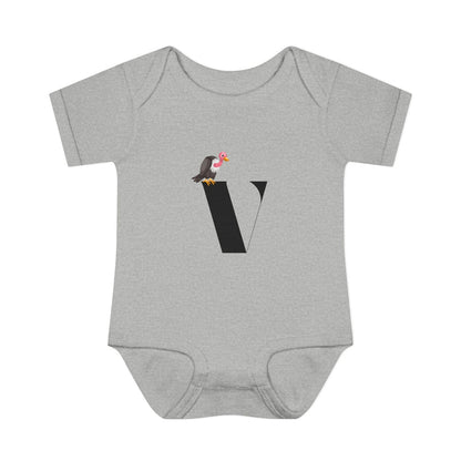 Alphabet Adventures: Letter V - Vivacious Vulture Baby Onesie V is for Vivacious Vulture! - Whippie's