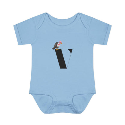 Alphabet Adventures: Letter V - Vivacious Vulture Baby Onesie V is for Vivacious Vulture! - Whippie's