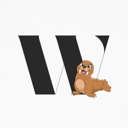 Alphabet Adventures: Letter W - Walrus Toddler T-shirt - Whippie's