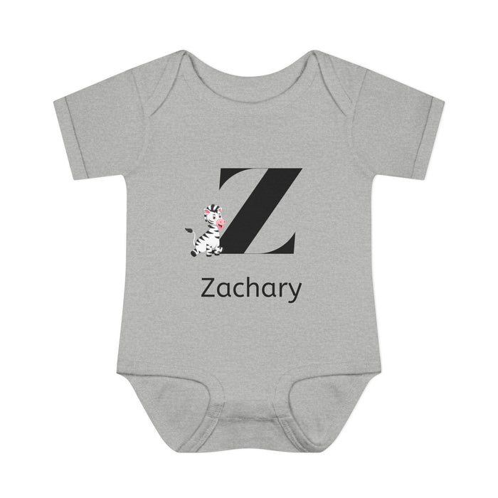 Alphabet Adventures: Letter Z - Zany Zebra Baby Onesie - Personalizable - Whippie's