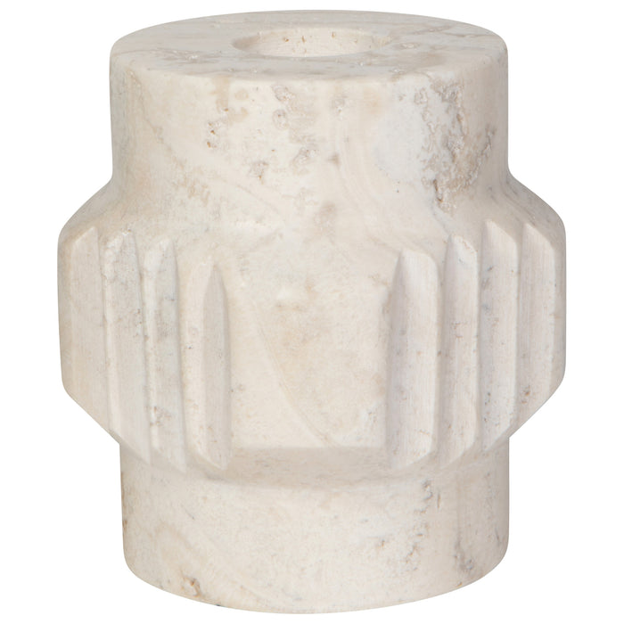 Altis Travertine Candle Holder Short